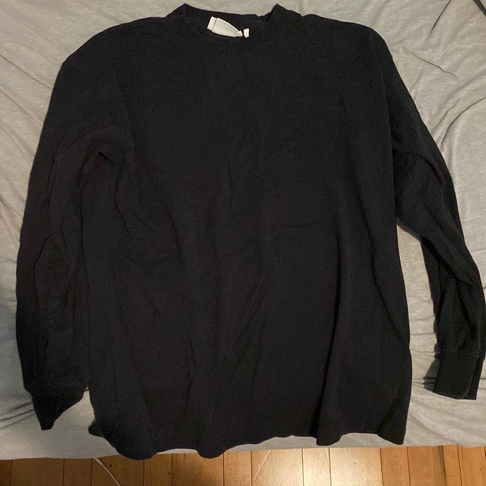 Plain black long sleeve shirt by h&m